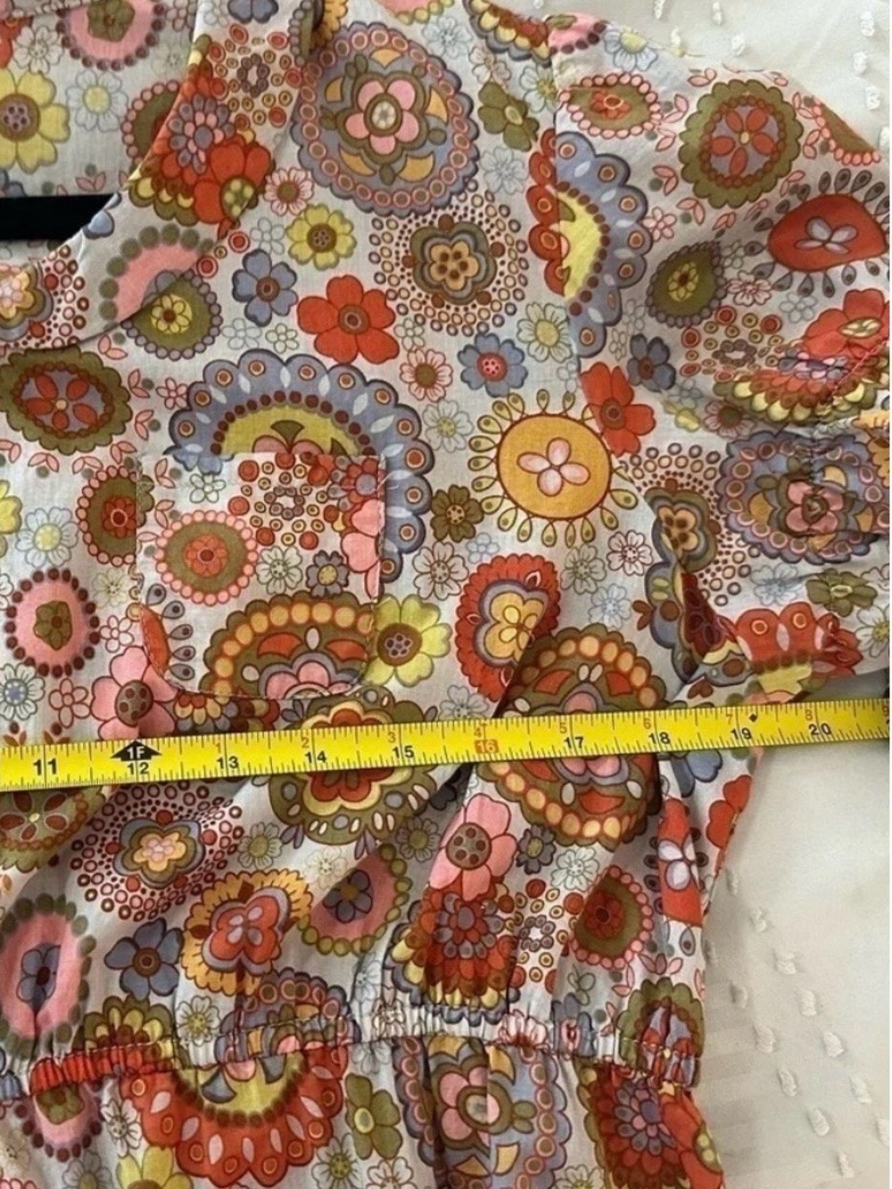 Floral Paisley Short Sleeve Women's Top in Multi-Color - Picture 9 of 9
